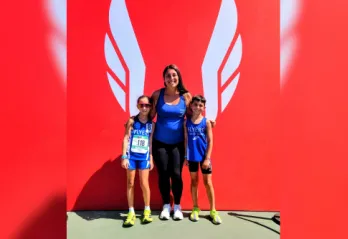 Catalina Herits, Coach Michelle, and Greyson Dunleavy