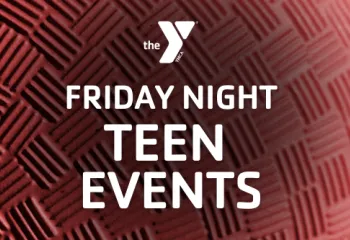 "Friday Night Teen Events" over a dodgeball