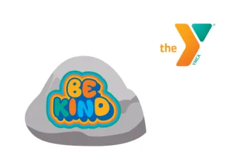  kindness rock with a Y logo