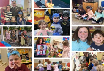 Collage of photos from all of our child care programs.