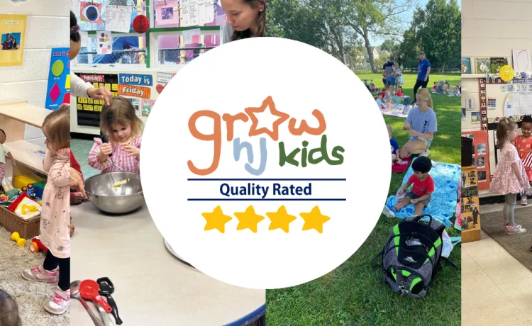 Image collage with Grow NJ Kids Quality Rated Logo