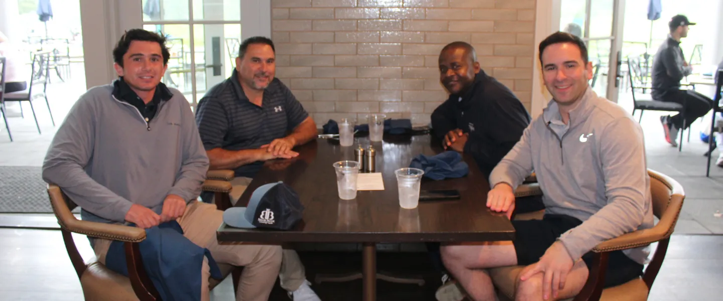 Golfers at lunch