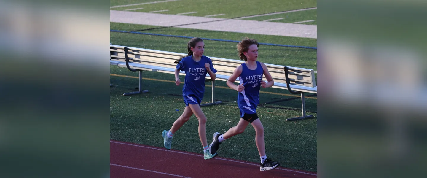 Two athletes at Flyers Fun Run