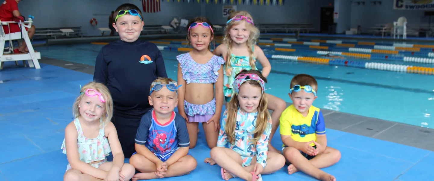 Kids at pool party