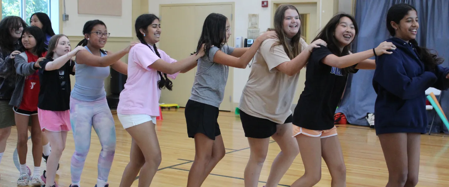 LIT campers playing games in the gym