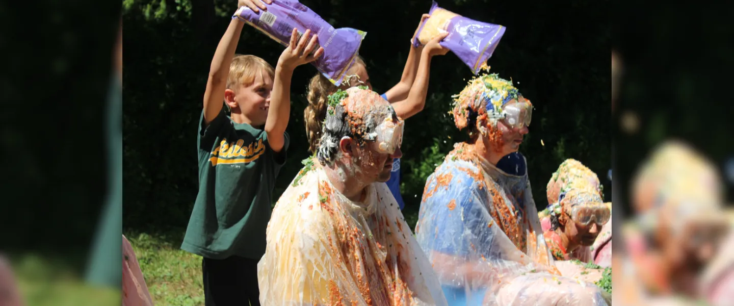blue sky kids during counselor cook out
