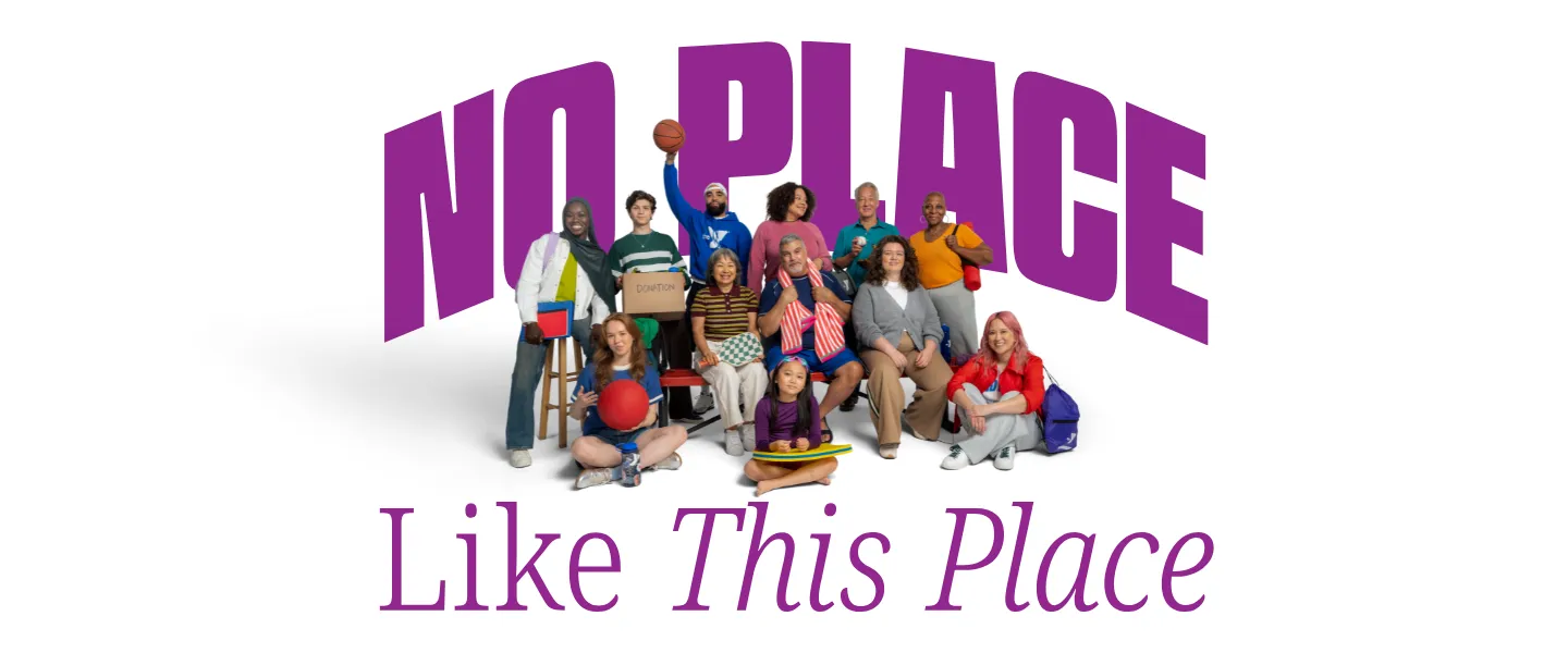 Group of people with text "No place like this place"