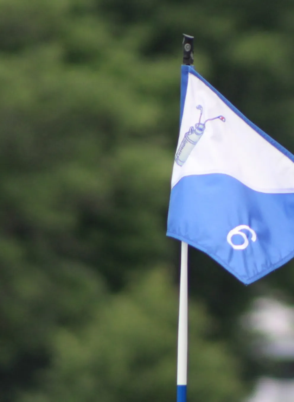 Image of Echo Lake Golf Flag with a blurred background