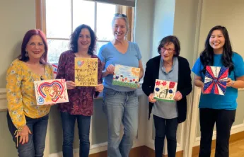 5 participants of paint and donate