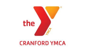Red and Yellow Y logo "Cranford YMCA" underneath