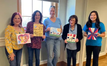 5 participants of paint and donate