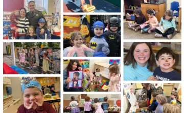 Collage of photos from all of our child care programs.